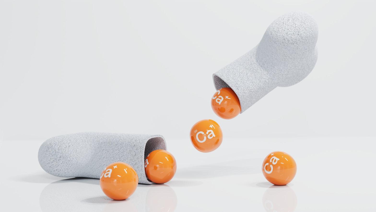 Calcium,With,Bone-building,Supplements,Concept.,Yellow,Ball,Ca,Text,And